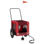 Remolque de bicicleta mascotas hierro tela Oxford rojo negro de , Cochecitos para mascotas - Ref: Foro24-93929, Precio: 78,98...