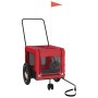Remolque de bicicleta mascotas hierro tela Oxford rojo negro de , Cochecitos para mascotas - Ref: Foro24-93929, Precio: 78,98...