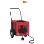 Remolque de bicicleta mascotas hierro tela Oxford rojo negro de , Cochecitos para mascotas - Ref: Foro24-93929, Precio: 78,98...
