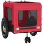 Remolque de bicicleta mascotas hierro tela Oxford rojo negro de , Cochecitos para mascotas - Ref: Foro24-93929, Precio: 78,98...