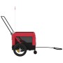 Remolque de bicicleta mascotas hierro tela Oxford rojo negro de , Cochecitos para mascotas - Ref: Foro24-93929, Precio: 78,98...