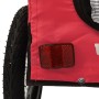 Remolque de bicicleta mascotas hierro tela Oxford rojo negro de , Cochecitos para mascotas - Ref: Foro24-93929, Precio: 78,98...