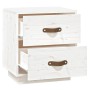 Mesita de noche madera maciza de pino blanco 40x34x45 cm de vidaXL, Mesitas de noche - Ref: Foro24-818327, Precio: 48,93 €, D...