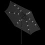 Sombrilla de jardín con luces LED palo de acero 300cm antracita de vidaXL, Sombrillas - Ref: Foro24-44511, Precio: 119,06 €, ...