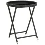 Mesa sillas jardín 5 pzas ratán sintético vidrio templado negro de , Conjuntos de jardín - Ref: Foro24-3058394, Precio: 246,8...