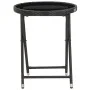 Mesa sillas jardín 5 pzas ratán sintético vidrio templado negro de , Conjuntos de jardín - Ref: Foro24-3058394, Precio: 246,8...