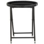 Mesa sillas jardín 5 pzas ratán sintético vidrio templado negro de , Conjuntos de jardín - Ref: Foro24-3058394, Precio: 250,9...