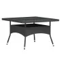 Set comedor jardín 5 pzas ratán sintético vidrio templado negro de , Conjuntos de jardín - Ref: Foro24-3058354, Precio: 552,9...