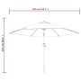 Sombrilla de jardín con luces LED palo de acero 300cm antracita de vidaXL, Sombrillas - Ref: Foro24-44511, Precio: 119,06 €, ...