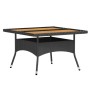 Set comedor jardín 5 pzas ratán sintético y madera acacia negro de , Conjuntos de jardín - Ref: Foro24-3058356, Precio: 521,2...