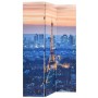 Biombo divisor plegable 120x170 cm París de noche de vidaXL, Divisores de ambientes - Ref: Foro24-245869, Precio: 84,92 €, De...