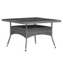 Set comedor jardín 5 pzas ratán sintético vidrio templado gris de , Conjuntos de jardín - Ref: Foro24-3058349, Precio: 431,56...
