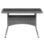 Set comedor jardín 5 pzas ratán sintético vidrio templado gris de , Conjuntos de jardín - Ref: Foro24-3058349, Precio: 431,56...