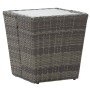 Mesa sillas jardín 5 pzas ratán sintético vidrio templado gris de , Conjuntos de jardín - Ref: Foro24-3058375, Precio: 251,50...