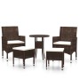 Juego de muebles de jardín de 5 piezas ratán sintético marrón de , Conjuntos de jardín - Ref: Foro24-3058471, Precio: 250,92 ...