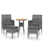 Juego de muebles de jardín de 5 piezas ratán sintético gris de , Conjuntos de jardín - Ref: Foro24-3058473, Precio: 204,78 €,...