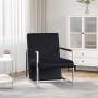 Sillón con patas cromadas cuero sintético negro en Sillones | Comprar online en Foru.es