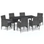 Juego muebles jardín 7 pzas con cojines ratán sintético gris de , Conjuntos de jardín - Ref: Foro24-3095025, Precio: 584,26 €...