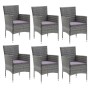 Juego muebles jardín 7 pzas con cojines ratán sintético gris de , Conjuntos de jardín - Ref: Foro24-3095025, Precio: 584,26 €...
