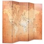 Biombo divisor plegable 200x170 cm mapamundi amarillo de vidaXL, Divisores de ambientes - Ref: Foro24-245879, Precio: 105,63 ...