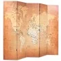 Biombo divisor plegable 200x170 cm mapamundi amarillo de vidaXL, Divisores de ambientes - Ref: Foro24-245879, Precio: 103,49 ...