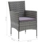 Juego muebles jardín 7 pzas con cojines ratán sintético gris de , Conjuntos de jardín - Ref: Foro24-3095025, Precio: 584,26 €...