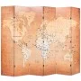 Biombo divisor plegable 228x170 cm mapamundi amarillo de vidaXL, Divisores de ambientes - Ref: Foro24-245880, Precio: 156,85 ...