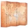 Biombo divisor plegable 228x170 cm mapamundi amarillo de vidaXL, Divisores de ambientes - Ref: Foro24-245880, Precio: 156,85 ...
