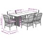 Set comedor de jardín 7 pzas con cojines ratán sintético beige en Conjuntos de jardín | Comprar online en Foru.es