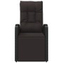 Sillón reclinable de jardín con cojín ratán sintético negro de , Sillas de jardín - Ref: Foro24-46066, Precio: 166,05 €, Desc...