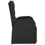 Sillón reclinable de jardín con cojín ratán sintético negro de , Sillas de jardín - Ref: Foro24-46066, Precio: 166,05 €, Desc...