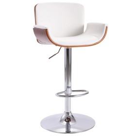 Taburete de cocina cuero sintético blanco de , Taburetes de cocina - Ref: Foro24-287376, Precio: 155,79 €, Descuento: %