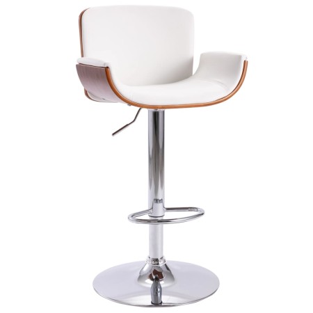 Taburete de cocina cuero sintético blanco de , Taburetes de cocina - Ref: Foro24-287376, Precio: 155,79 €, Descuento: %