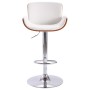 Taburete de cocina cuero sintético blanco de , Taburetes de cocina - Ref: Foro24-287376, Precio: 155,79 €, Descuento: %
