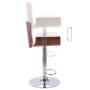 Taburete de cocina cuero sintético blanco de , Taburetes de cocina - Ref: Foro24-287376, Precio: 155,79 €, Descuento: %