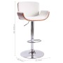 Taburete de cocina cuero sintético blanco de , Taburetes de cocina - Ref: Foro24-287376, Precio: 155,79 €, Descuento: %