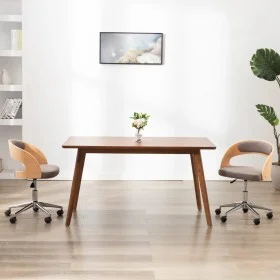 Silla de comedor giratoria de madera curvada y tela gris taupe de , Sillas de comedor - Ref: Foro24-287426, Precio: 133,93 €,...