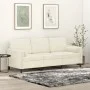 3-seater sofa with cream velvet cushions 180 cm by , Sofas - Ref: Foro24-3200899, Price: 328,59 €, Discount: %