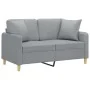 2-seater sofa with light gray fabric cushions 120 cm by , Sofas - Ref: Foro24-3200901, Price: 226,45 €, Discount: %