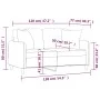 2-seater sofa with light gray fabric cushions 120 cm by , Sofas - Ref: Foro24-3200901, Price: 226,45 €, Discount: %