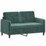 Sofá de 2 plazas con cojines terciopelo verde oscuro 120 cm de , Sofás - Ref: Foro24-3200873, Precio: 267,05 €, Descuento: %