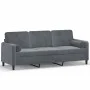 Sofá de 3 plazas con cojines terciopelo gris oscuro 180 cm de , Sofás - Ref: Foro24-3200892, Precio: 276,81 €, Descuento: %