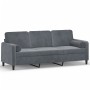 Sofá de 3 plazas con cojines terciopelo gris oscuro 180 cm de , Sofás - Ref: Foro24-3200892, Precio: 281,63 €, Descuento: %