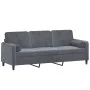 Sofá de 3 plazas con cojines terciopelo gris oscuro 180 cm de , Sofás - Ref: Foro24-3200892, Precio: 276,81 €, Descuento: %