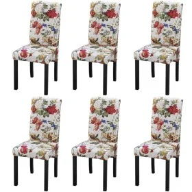 Sillas de comedor 6 unidades tela multicolor de , Sillas de comedor - Ref: Foro24-272505, Precio: 464,11 €, Descuento: %