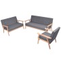 Juego de sofás de tela de 3 piezas color gris oscuro de , Sofás - Ref: Foro24-274926, Precio: 693,39 €, Descuento: %