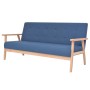 Juego de sofás de tela de 2 piezas color azul de , Sofás - Ref: Foro24-274913, Precio: 450,65 €, Descuento: %