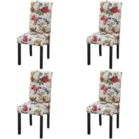 Sillas de comedor 4 unidades tela multicolor de , Sillas de comedor - Ref: Foro24-242399, Precio: 303,83 €, Descuento: %