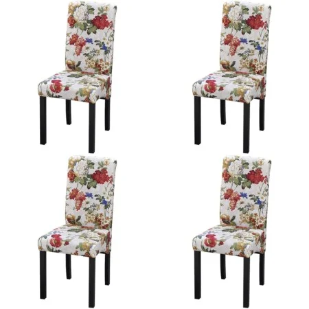 Sillas de comedor 4 unidades tela multicolor de , Sillas de comedor - Ref: Foro24-242399, Precio: 303,83 €, Descuento: %