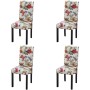 Sillas de comedor 4 unidades tela multicolor de , Sillas de comedor - Ref: Foro24-242399, Precio: 309,84 €, Descuento: %